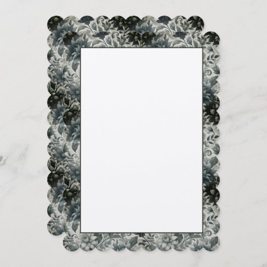 Invitation florale vide (Devant / Derrière)