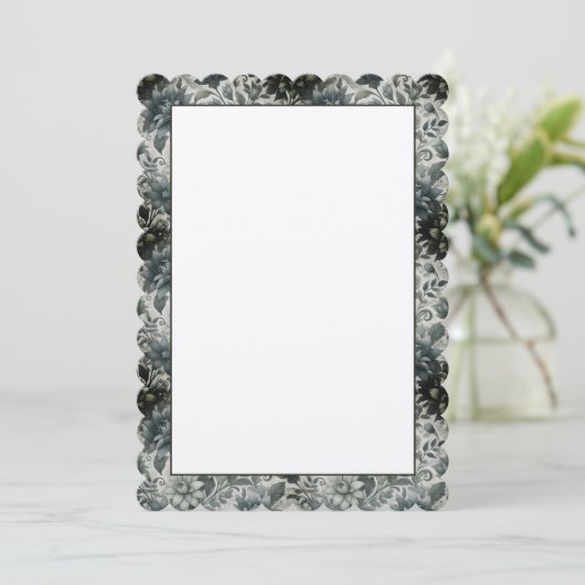 Invitation florale vide (Debout devant)