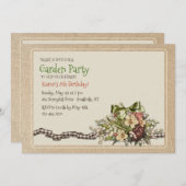 Invitation florale Vintage (Devant / Derrière)