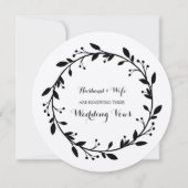 Invitation florale vintage rustique de (Devant)