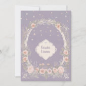 Invitation florale violette et rose tendre fantais (Devant)