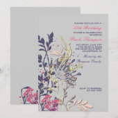 Invitation Florale Voyante (Devant / Derrière)