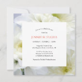 Invitation Florale White Bridal Showeuse (Devant)