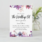 Invitation Florales Abstraites modernes d'aquarelle Le Mariag (Debout devant)