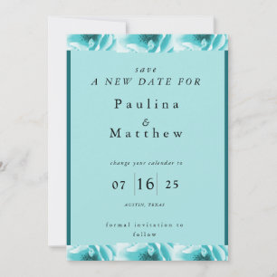 Invitation Florales bleues et blanches Abstraites Modifier la