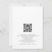 Invitation Florales bleues modernes QR Code Mariage Soirée (Dos)