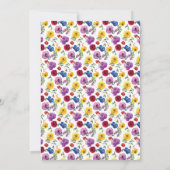 Invitation Florales brillantes et audacieuses Double fête Ann (Dos)