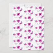 Invitation Florales brillantes et audacieuses Double fête Ann (Dos)