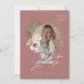 Invitation Florales d'aquarelle bohème moderne Photo de fin d (Devant)