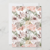 Invitation Florales d'aquarelle bohème moderne Photo de fin d (Dos)