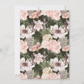 Invitation Florales d'aquarelle bohème moderne Photo de fin d (Dos)