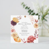Invitation Florales d'automne et Fête des mariées Citrouille (Debout devant)