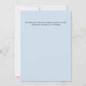 Invitation Florales d'hiver bleu espagnol 30e fête d'annivers (Dos)