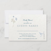 Invitation Florales d'hiver Mariage classique QR CODE RSVP (Devant)