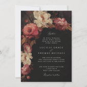 Invitation Florales peintes baroques (Devant)