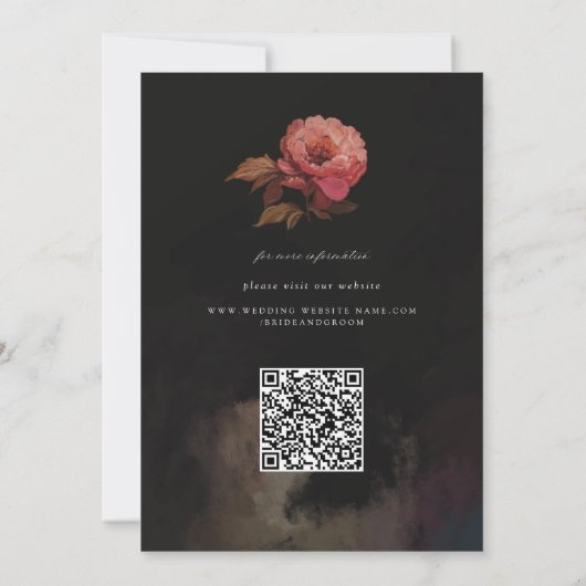 Invitation Florales peintes baroques (Dos)