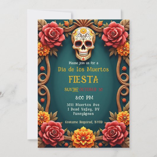 Invitation 💀 Florales & Phantoms, Día de los Muertos (Devant)