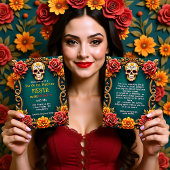 Invitation 💀 Florales & Phantoms, Día de los Muertos