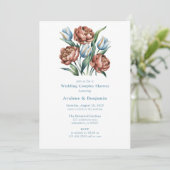 Invitation Florales romantiques : Wedding shower de pivoines (Debout devant)