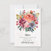Invitation Florales vibrantes Maid of Honor Proposition (Devant)