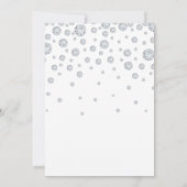 Invitation Florals blanc rose or glamour mariage (Dos)