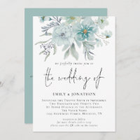 Floraux d'aquarelle de fond marin Mariage de code 