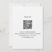 Invitation Floraux de lavande photo Code QR RSVP mariage de l (Dos)