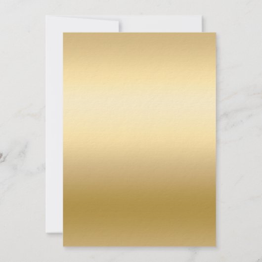 Invitation Floraux rose or luxe 50e anniversaire mariage (Dos)