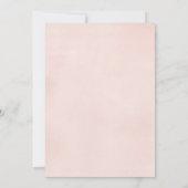 Invitation Floraux rustiques rougissent baby shower rose de (Dos)