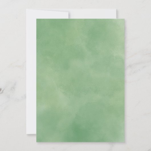 Invitation Flore à feuillage bleu Feuille de palme | Mariage  (Dos)