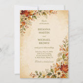 Invitation Flore Automnale Vintage (Devant)