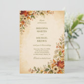 Invitation Flore Automnale Vintage (Debout devant)