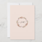 Invitation Flore blanche rustique Kraft BOHO Pampas Grass Tro (Dos)