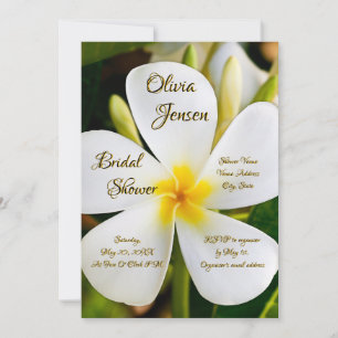 Invitation Flore blanche tropicale - Nouveaux débuts - Nuptia