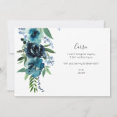 Invitation Flore bleu foncé 2 (Dos)