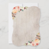 Invitation Flore Boho Antler Flush Flèches Bébé (Dos)