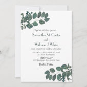 Invitation Flore botanique rustique Eucalyptus (Devant)