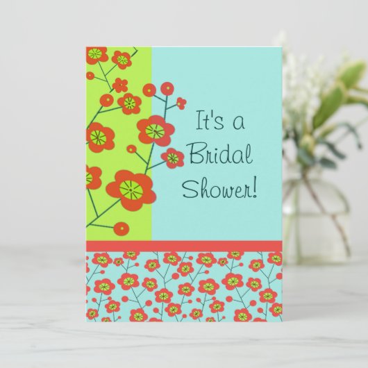 Invitation Flore branchée de mood (Debout devant)