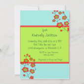 Invitation Flore branchée de mood (Dos)