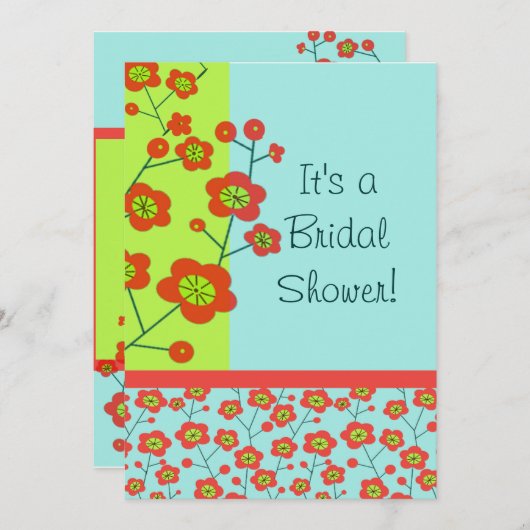 Invitation Flore branchée de mood (Devant / Derrière)