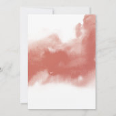 Invitation Flore brune, Aquarelle rouille Mariage chic (Dos)
