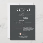 Invitation Flore chic Mariage foncé tout en un (Dos)