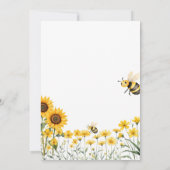 Invitation Flore d'abeilles Notre petit miel L'abeille tourne (Dos)