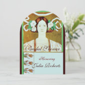 INVITATION FLORE / DAME AVEC ROSES BLANCHES FÊTE DES MARIÉES (Debout devant)