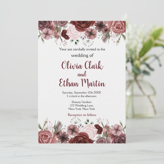 Invitation Flore d'aquarelle de Bourgogne (Debout devant)