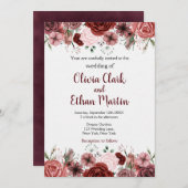 Invitation Flore d'aquarelle de Bourgogne (Devant / Derrière)