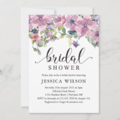 Invitation Flore d'aquarelle et douche nuptiale verte (Devant)