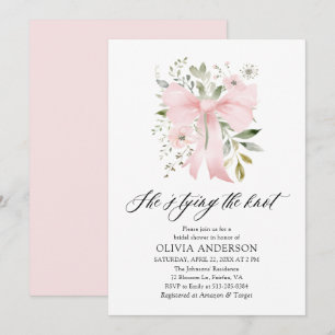 Invitation Flore de la boue rose Elle noue la Fête des mariée