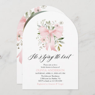 Invitation Flore de la boue rose Elle noue la Fête des mariée