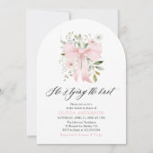 Invitation Flore de la boue rose Elle noue la Fête des mariée (Devant)